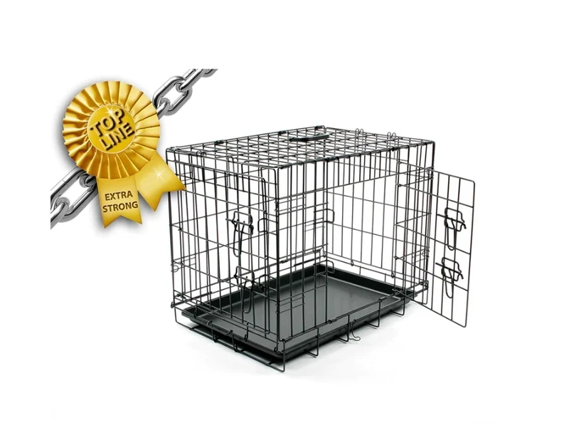 Duvo+ Cage grillagée noir XXL 123x77x83 cm