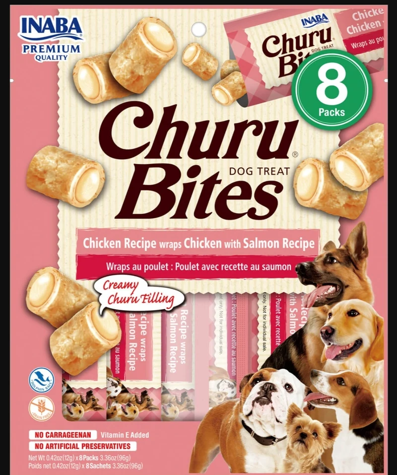 Churu Bites Dog Treat Saumon 8 paquets