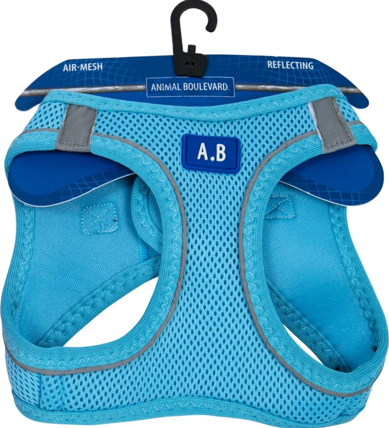 Animal Boulevard Air-Mesh Comfort Harnais Bleu 16 kg