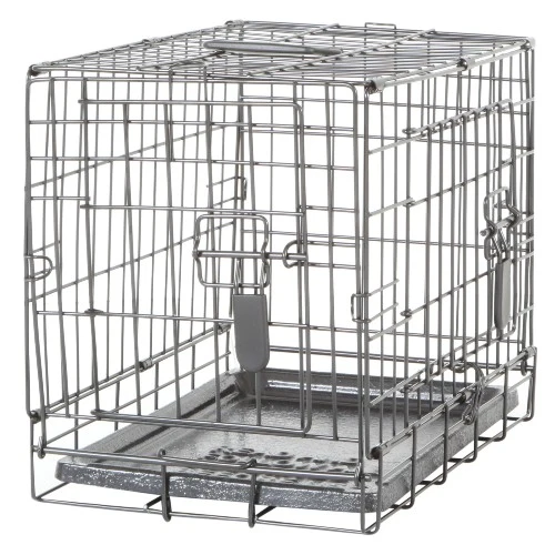 Cage grillagée Dogit à 2 portes avec grille de séparation - 6 FORMATS
