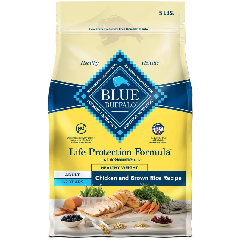 Blue Buffalo Formule Protection Vie – Poids Sain pour Chien (Poulet et Riz), Sachet de 5 lb