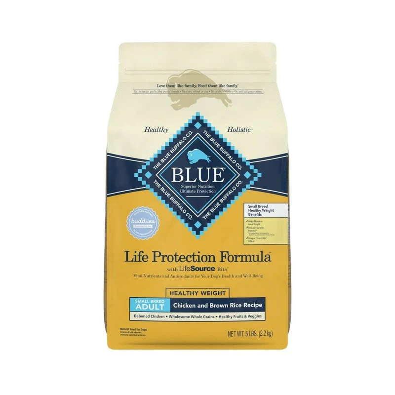 Blue Buffalo Life Protection – Formule Petite Race Poids sain, Croquettes Poulet et Riz Brun, 5 lb