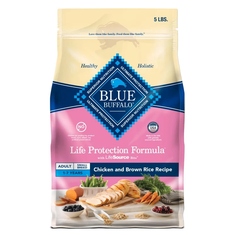 Blue Buffalo Life Protection Formule Petite Race - Poulet et Riz Brun - Croquettes 5-Livre