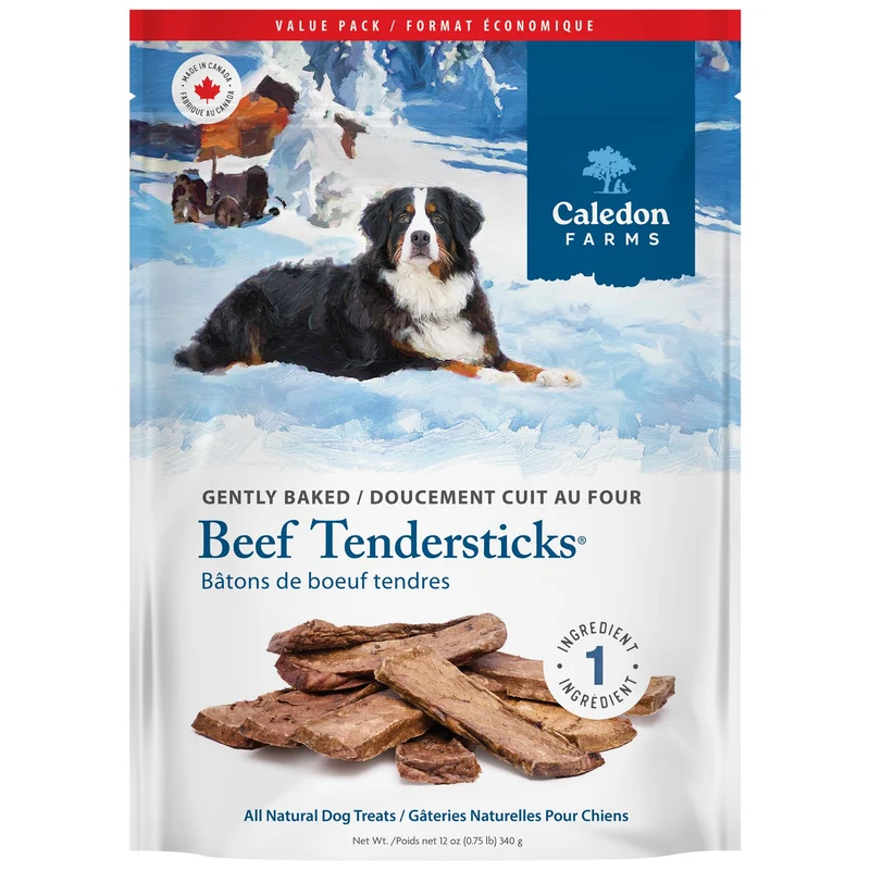 Caledon Farms Tendersticks Boeuf Naturel pour Chien — Lot Économique 340 g / 12 oz