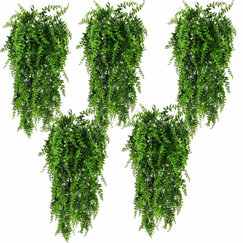 HERCOCCI 5 Pièces Plantes Reptiles – Vignes Artificielles pour Terrarium avec Ventouses
