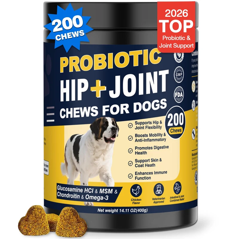 NHWHDJH – Supplément articulations et probiotiques pour chiens