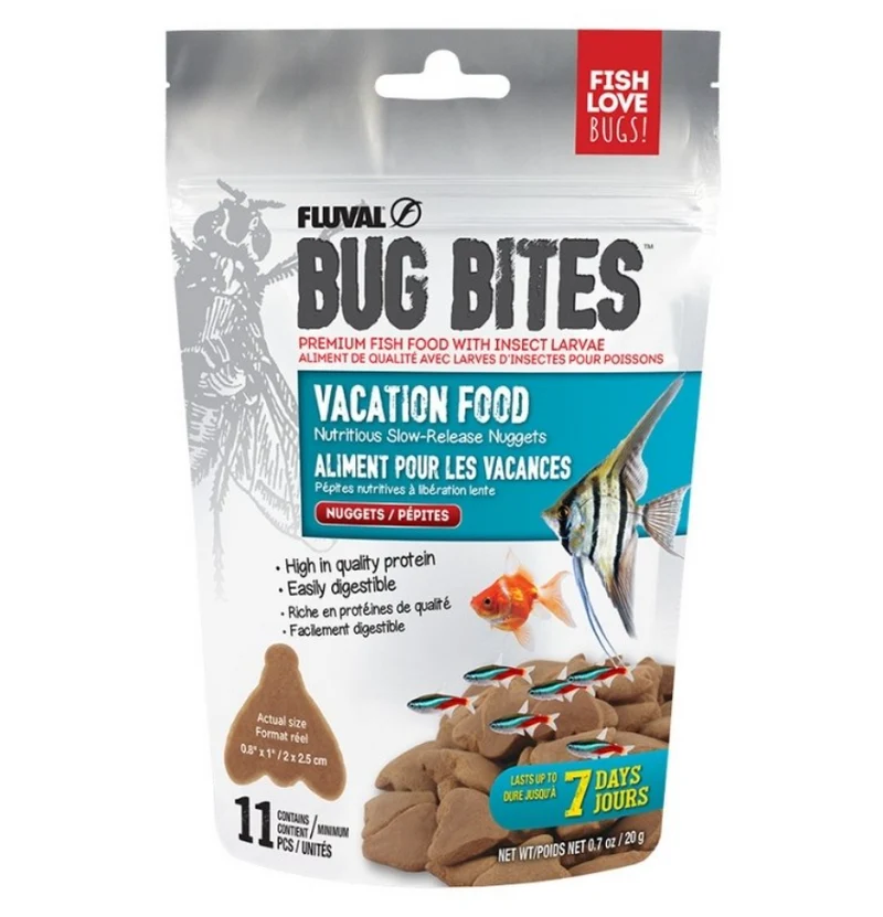 Aliment Fluval pour Poissons Bug Bites pour les vacances - 7 jours- 20 gr