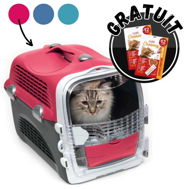 Cage de transport multifonctionnelle Cabrio Catit, couleurs assorties + CADEAUX
