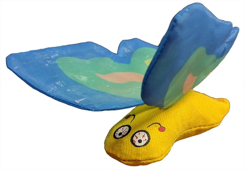 Ducky World - Jouet d'herbe à chat - YEOWWW! - Papillon bleu