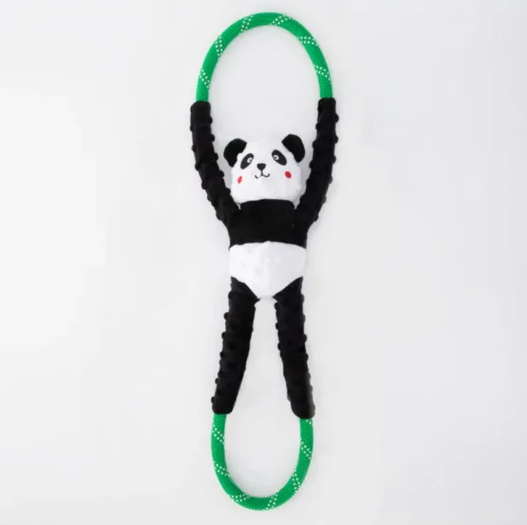 Jouet pour chien peluche Zippy Paws - Rope tugz panda
