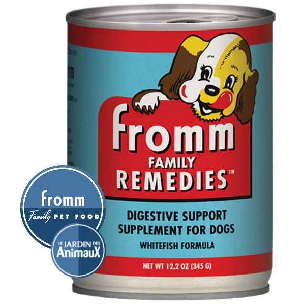 Conserve pour chien FROMM REMEDIES - Caisse de 12- SUPPORT DIGESTIF POISSON