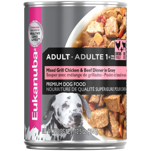 Conserve pour chien EUKANUBA - Entrée poulet et boeuf 355g