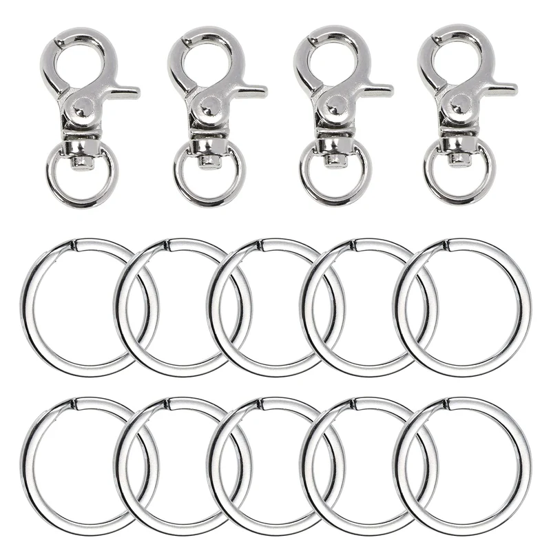 Penta Angel Clips d’identification pour animaux – Ensemble 4 Clips + 10 Anneaux pour Colliers et Harnais
