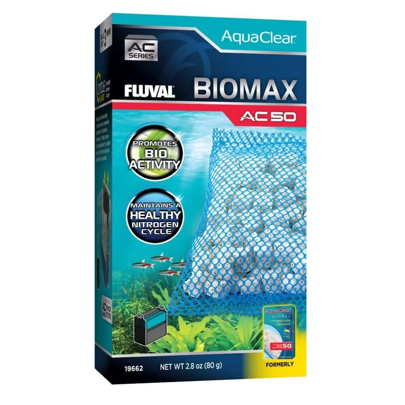 Fluval BIOMAX pour filtre AC50 – 2,8 oz / 80 g | Filtration biologique pour aquariums d’eau douce et d’eau salée
