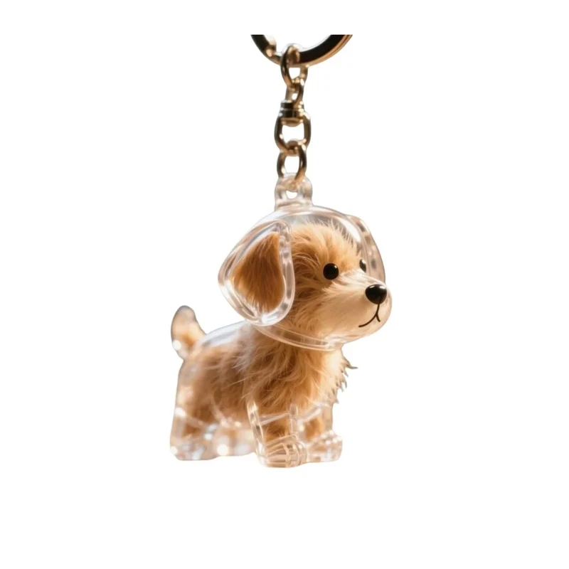 EPMANN Pendentif Collecteur de Poils de Chien – Porte-clés Mémorial Transparent et Capsule Portable