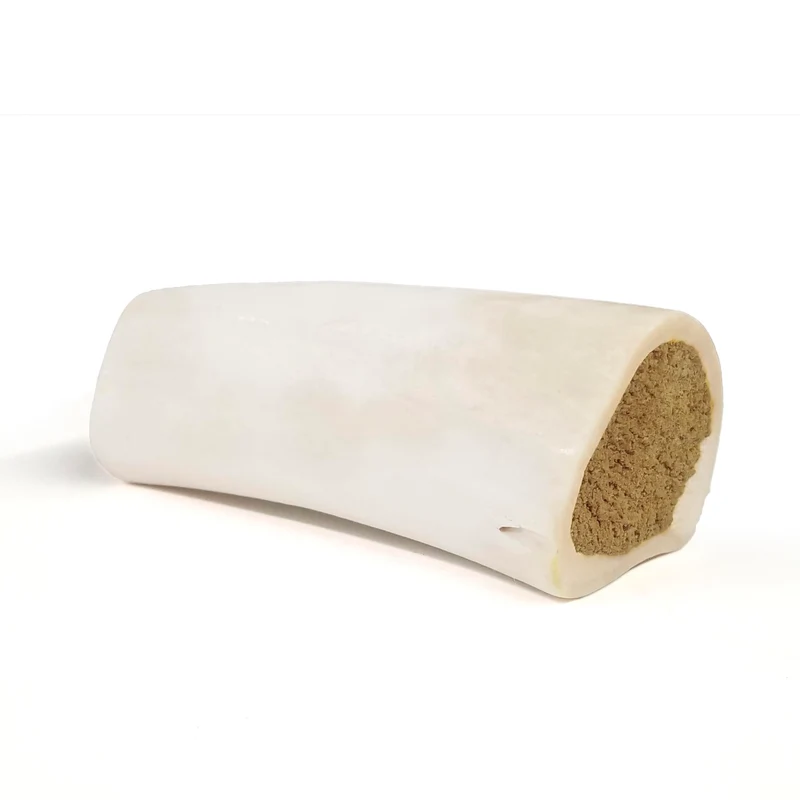 Cadet Os tibia farci pour grands chiens – Mâchage durable, garniture saveur boeuf, 5-6 pouces