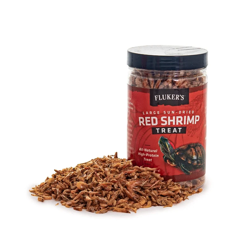 Fluker's – Crevettes sèches rouges géantes, 70 g, haute teneur en protéines pour tortues, reptiles et poissons