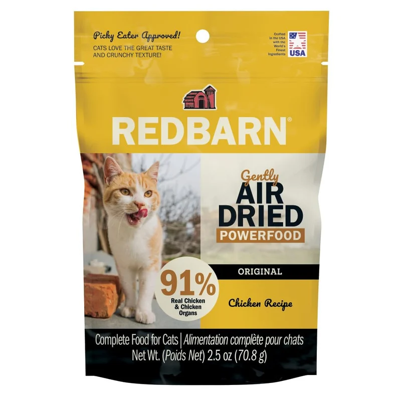 Redbarn Powerfood pour chats et chatons – Poulet réel, Protéine élevée, Sans céréales – Échantillon 2,5 oz – Fabriqué aux États-Unis