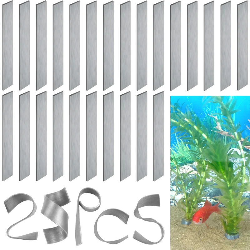 SANJHFF Poids pour Plantes d'Aquarium – Ensemble de 25 Ancrages Métalliques Fiables