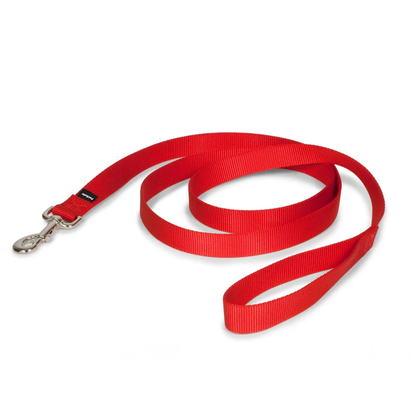 PetSafe Laisse Nylon – Laisse pour chien en nylon robuste 6 pieds – Rouge, Poignée Douce
