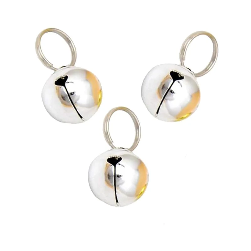 GCAMX GCA Cloches pour Colliers Chiens et Chats (1/2 po) – Lot de 3 Argentées