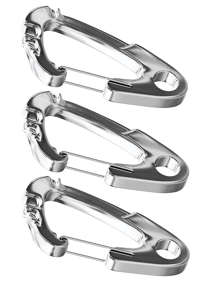 Mighty Paw Clips Carabiner – Lot de 3 pour Étiquettes d’Animaux, Résistants et Faciles à Nettoyer