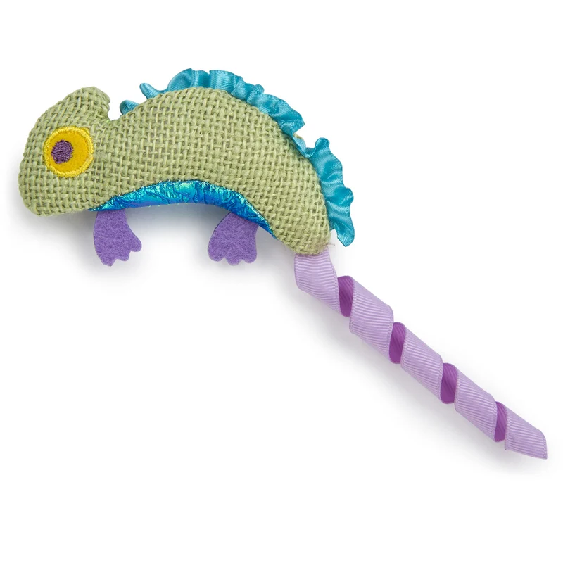Petlinks HappyNip Crinkle Chameleon : Jouet pour chat à textures multiples – Vert