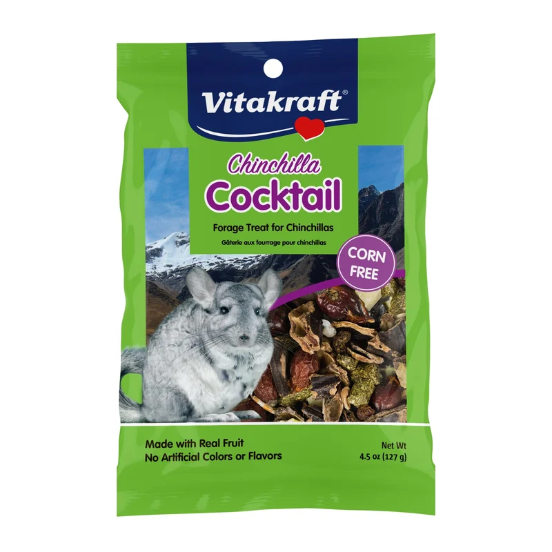 Vitakraft Cocktail Fruits – Friandise Mélangée pour Chinchilla, 4,5 oz