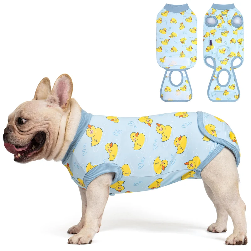 cyeollo Vêtement de récupération pour chien – post‑op, stérilisation, taille S, jaune canard