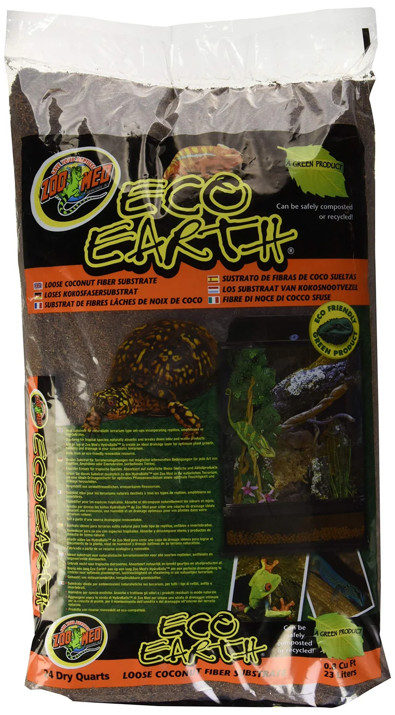 Zoo Med Eco Earth : Substrat fibre de coco en vrac — 24 qts