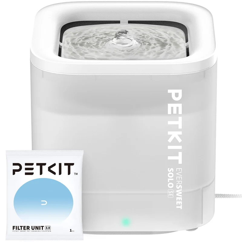 PETKIT Fontaine d'eau pour chat sans fil 65 oz (1,85 L) – pompe silencieuse, réservoir détachable, filtres inclus