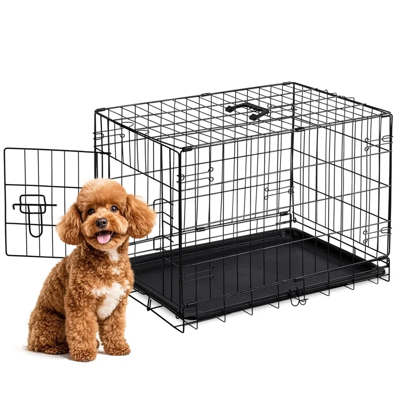 Sweetcrispy Cage Chien 30 Pouces — Porte Unique, Design Pliable et Facile à Nettoyer