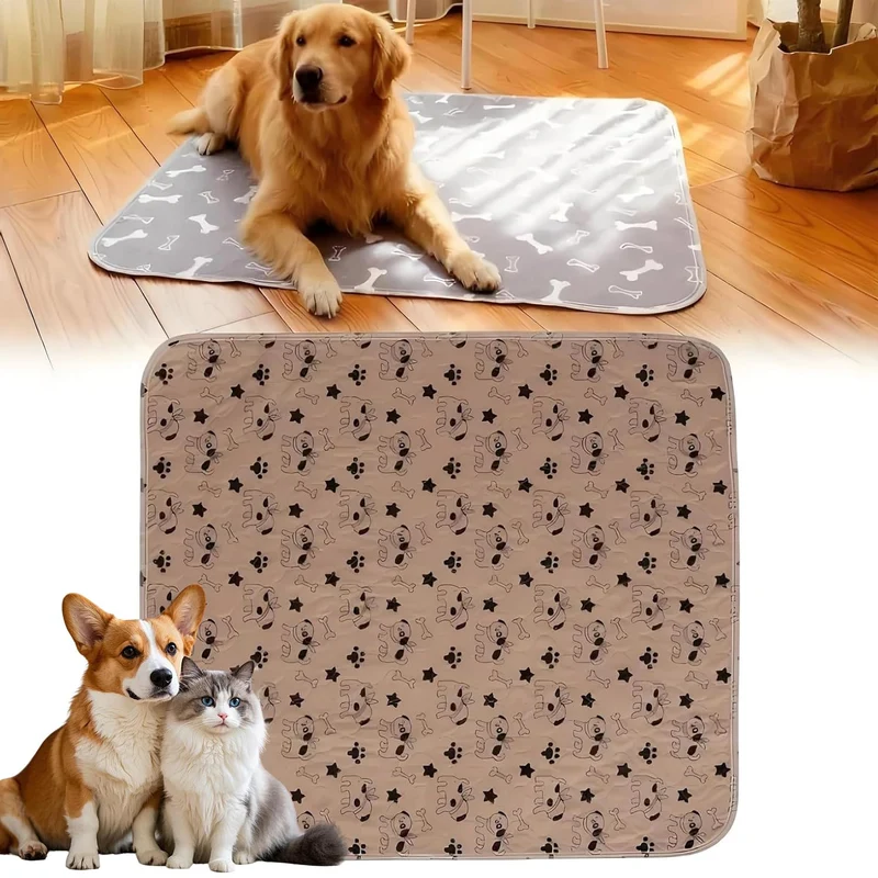 Tapis d’entraînement Kacitalone avec phéromones – Elite pour chiots et chats, lavables, anti-fuite et antidérapants (Brun-B, 60 × 40 cm)