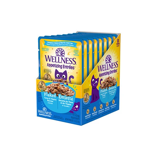 Wellness - Appetizing Entrées - Flaked Tuna & Tilapia Recipe in Broth Wet Cat Food (1.4oz)