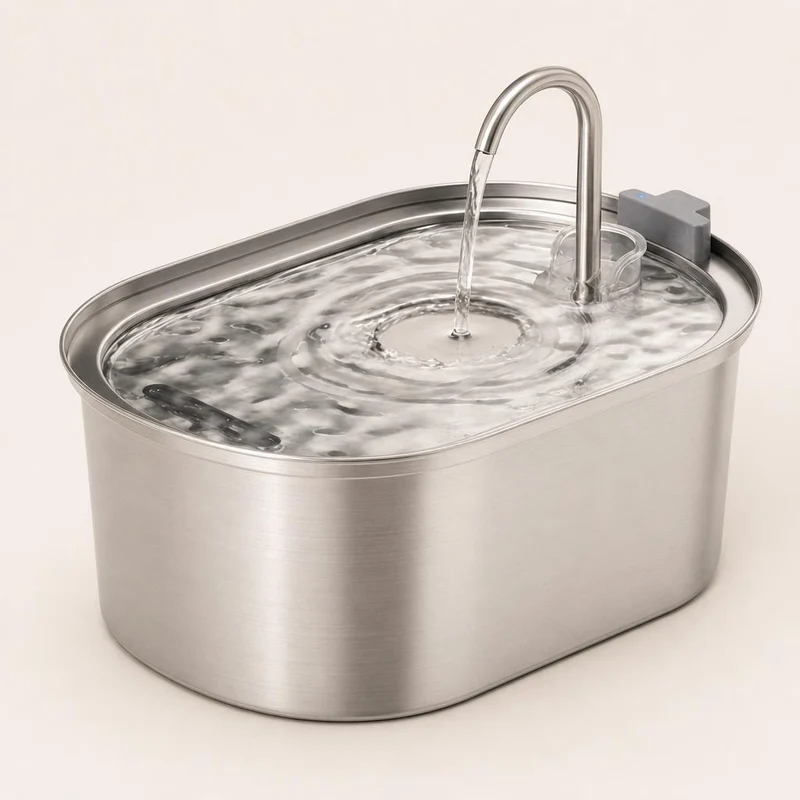 Fontaine eau chat inox silencieuse — Ryuu