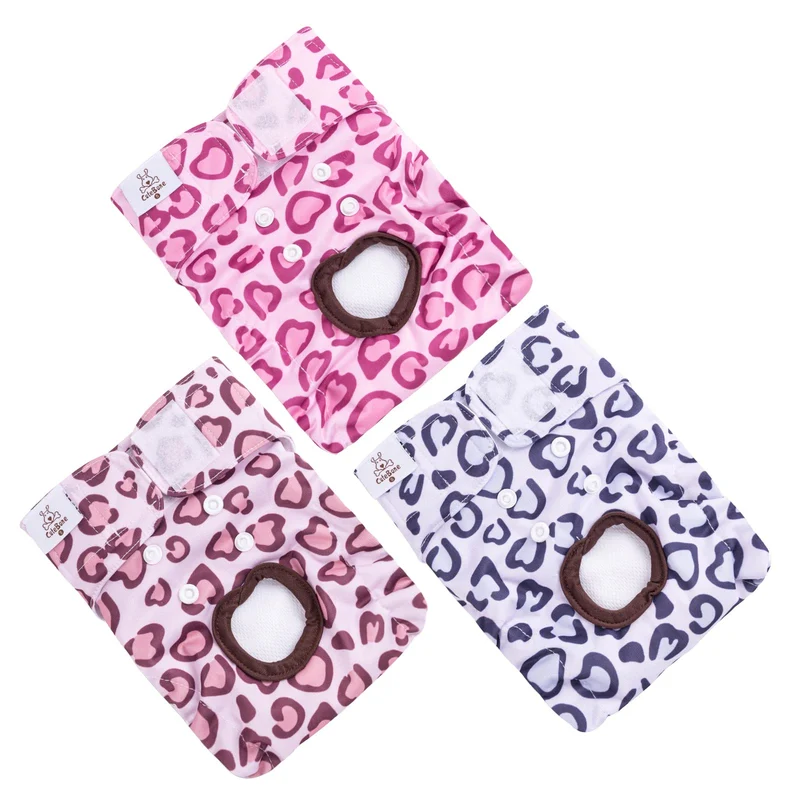 CuteBone Couches pour Chien Femelles Réutilisables - Pack 3 | Confort et Absorption