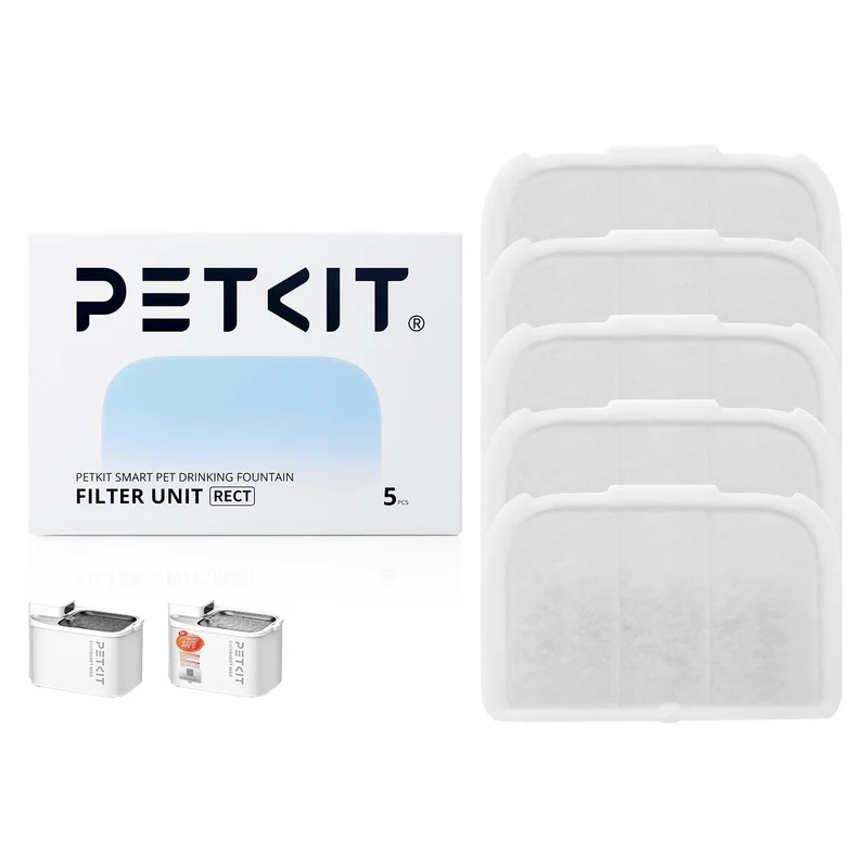 PETKIT Filtre Rectangulaire EVERSWEET MAX – Pack de 5 filtres pour Fontaine sans fil 3 L