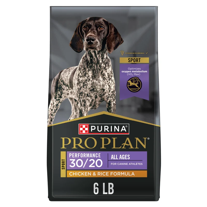 Purina Pro Plan Sport Performance 30/20 – Croquettes Poulet et Riz, Haute Protéine, Sac 6 lb