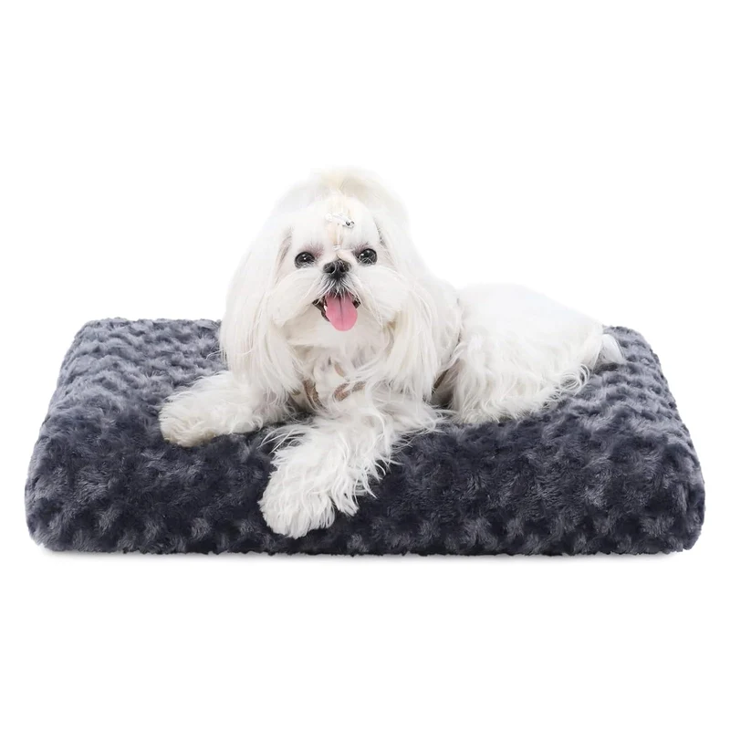 KSIIA Lit Chien Lavable Deluxe Peluche 21x13 po – Anti-Dérapant
