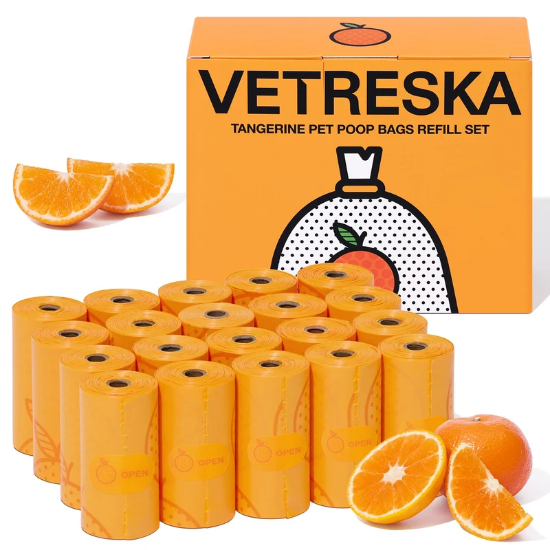 VETRESKA Sacs Poubelle Citron – Étanches, Extra Épais, 300 Sacs