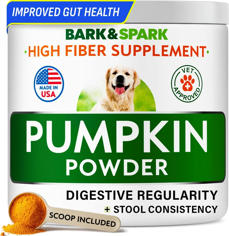 BARK&SPARK Poudre de Potiron pour Chiens - Fibres en Poudre et Soutien Digestif - 227 g