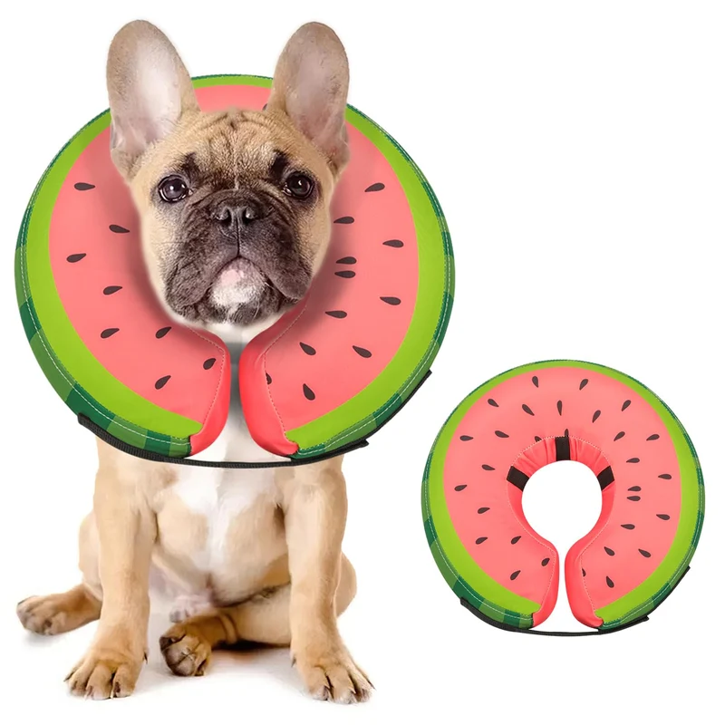 Midog Collier Gonflable Doux pour Chiens et Chats — Collier en forme d'anneau sans léchage