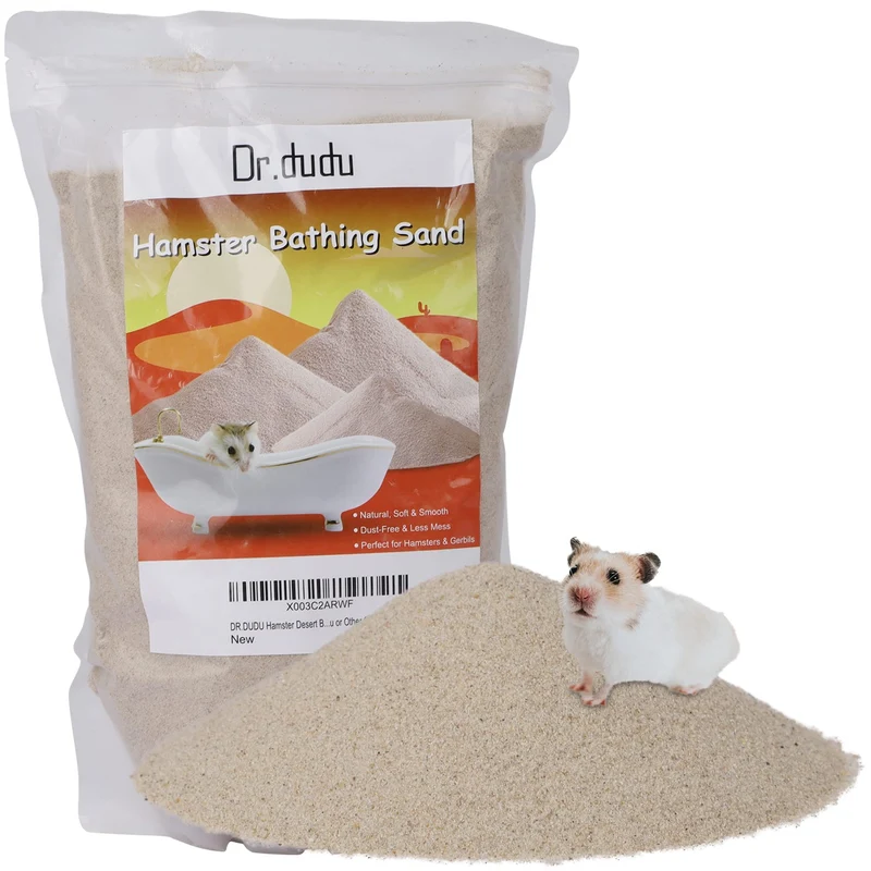 DR.DUDU Sable de bain pour hamster – sable désert sans poussière (6,6 lb)