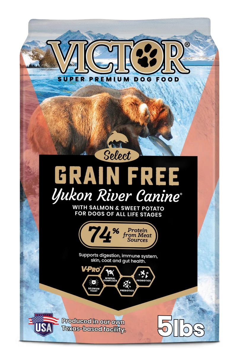 VICTOR Super Premium Chien – Yukon River Canine Sans Cereales, 5 lb – Protéines élevées et Soutien Immunité & Digestion