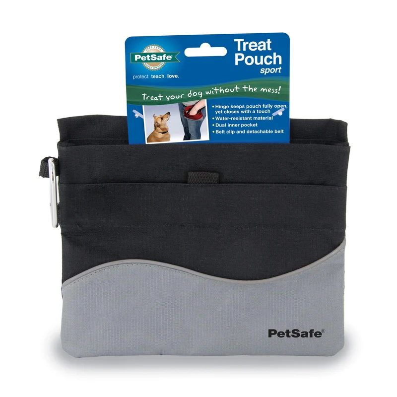 PetSafe Treat Pouch Sport – Pochette d’entraînement étanche et pratique, accès rapide aux friandises (Noir)