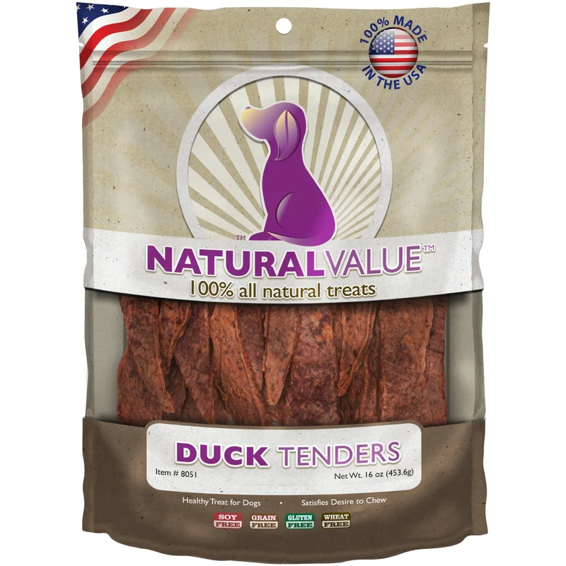 Loving Pets Natural Value Duck Tenders - Friandises molles au canard pour chien 14 oz (8051)