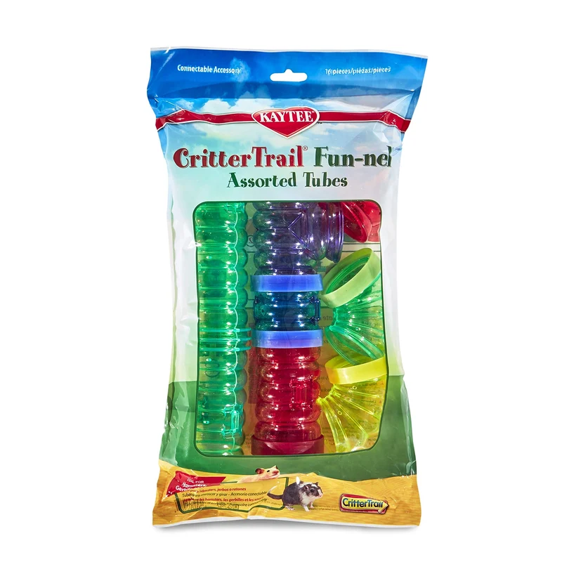 Kaytee CritterTrail Fun-nel – Ensemble de 16 Tubes d'Habitat pour Petits Animaux