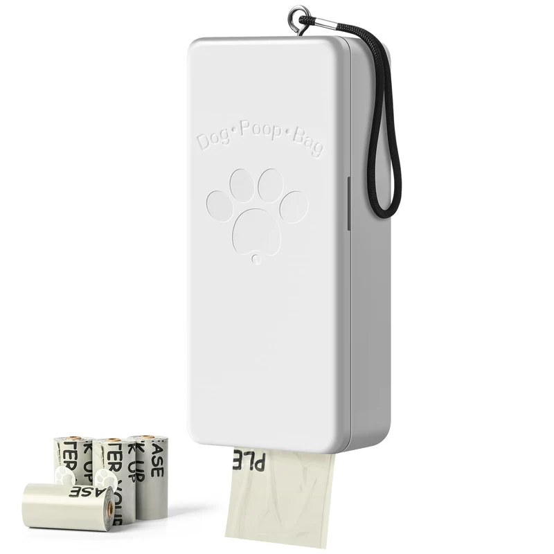 qeerable Distributeur mural de sacs propreté chien – Couvercle magnétique