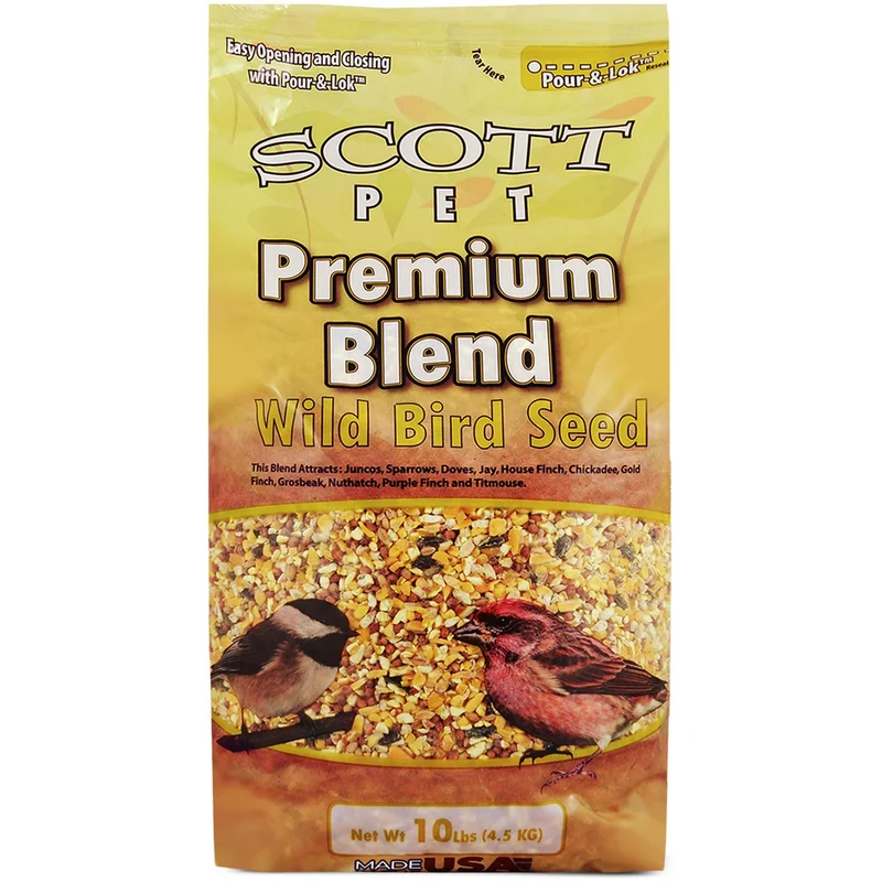 Scott Pet Mélange Premium de Graines pour Oiseaux Sauvages – 10 lb, Nourriture Extérieure pour Tous Types de Mangeoires