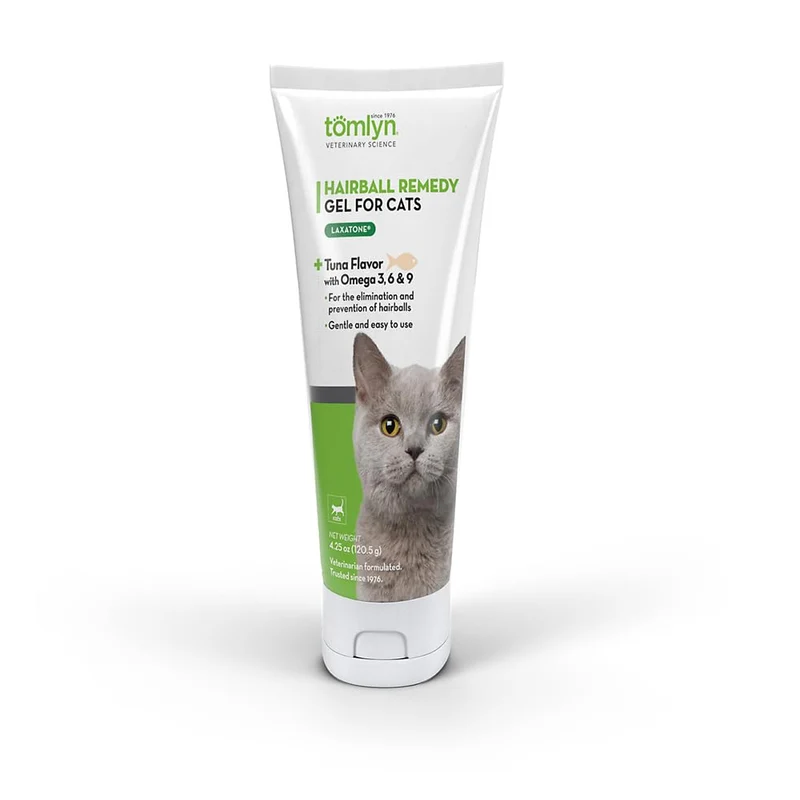 Tomlyn Laxatone Gel au Goût Thon – Remède pour Boules de Poils chez Chats et Chatons, 4,25 oz